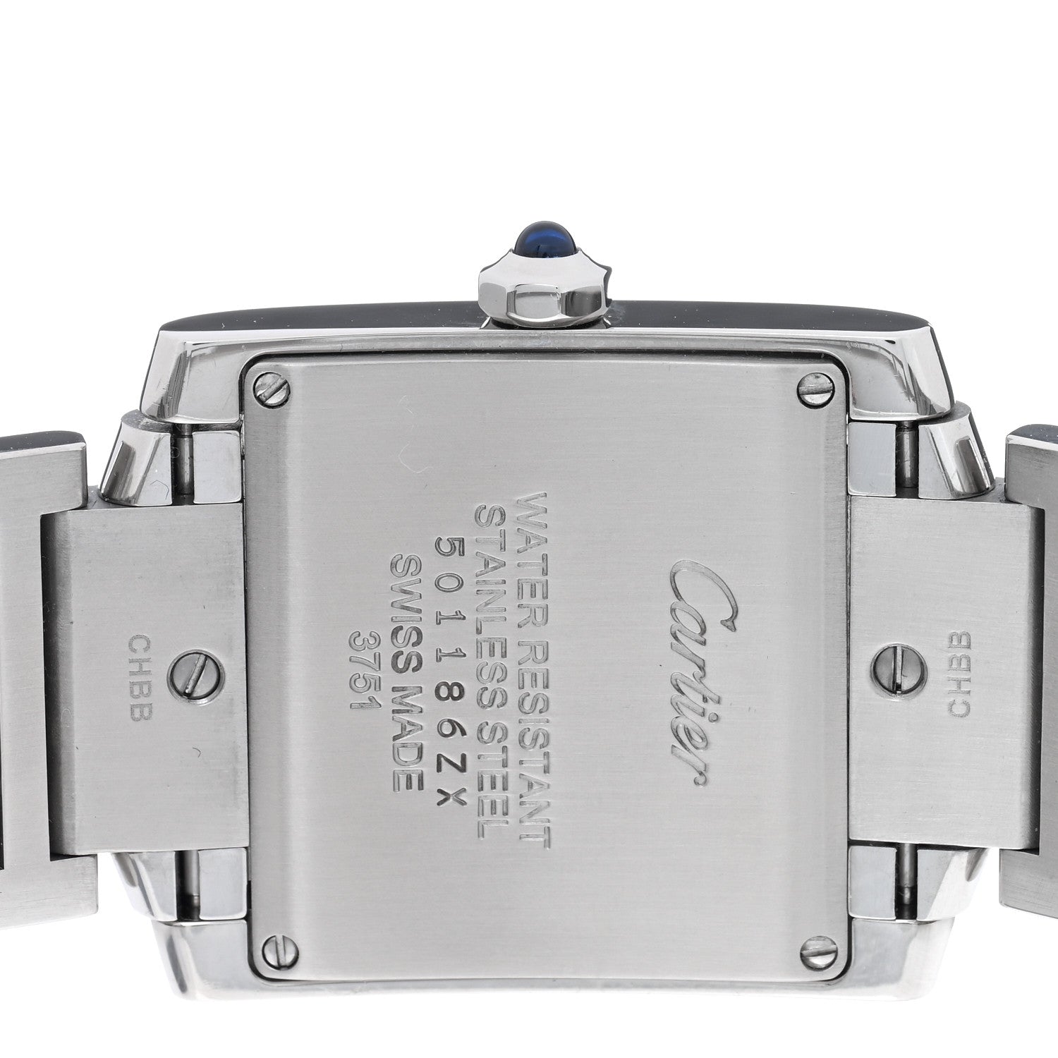 Cartier Stainless Steel Diamond Bezel 25mm Tank Francaise Quartz Watch 4 of 4