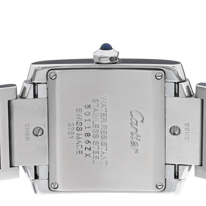 Cartier Stainless Steel Diamond Bezel 25mm Tank Francaise Quartz Watch 4 of 4