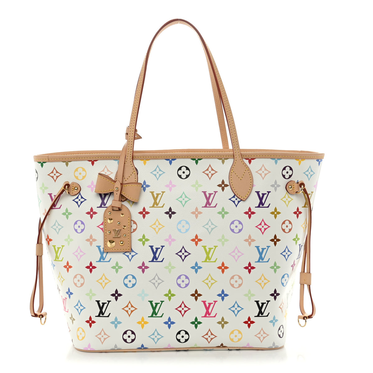 Louis Vuitton LV X TM Monogram Multicolor Neverfull MM White 1 of 10