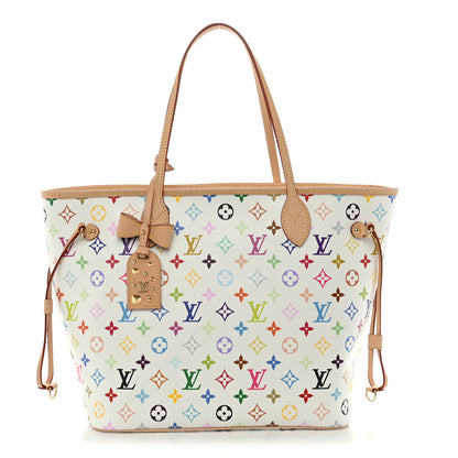 Louis Vuitton LV X TM Monogram Multicolor Neverfull MM White 1 of 10