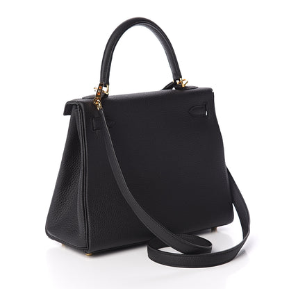 Hermes Togo Kelly Retourne 25 Black 2 of 31