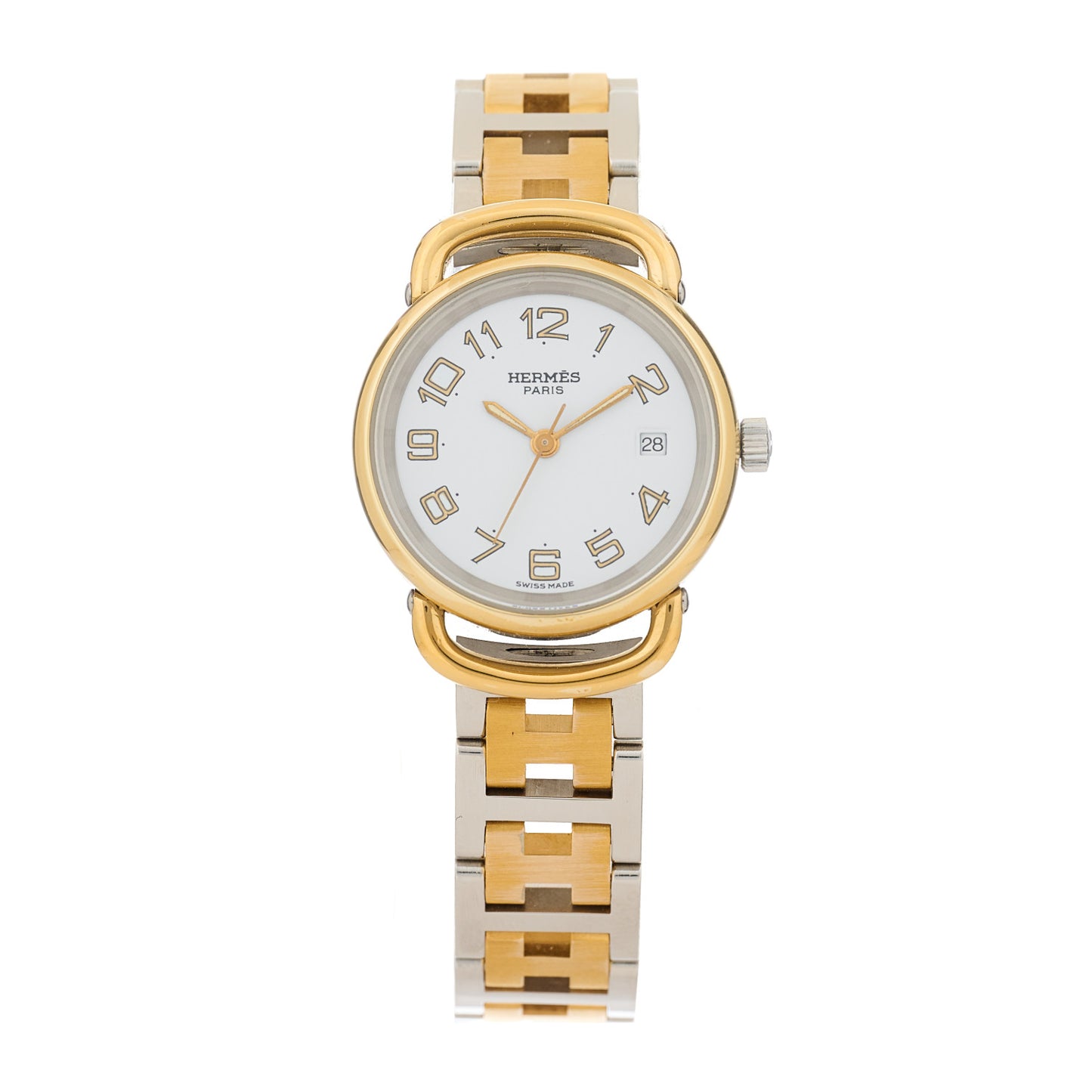 Stainless Steel 25mm Pullman Quartz Watch White