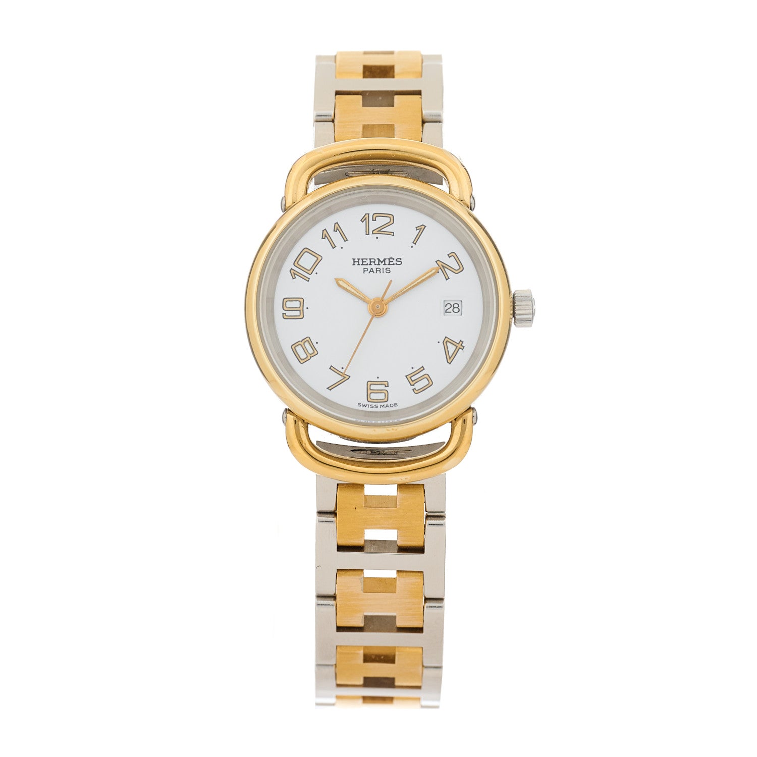 Hermes Stainless Steel 25mm Pullman Quartz Watch White 1 of 4