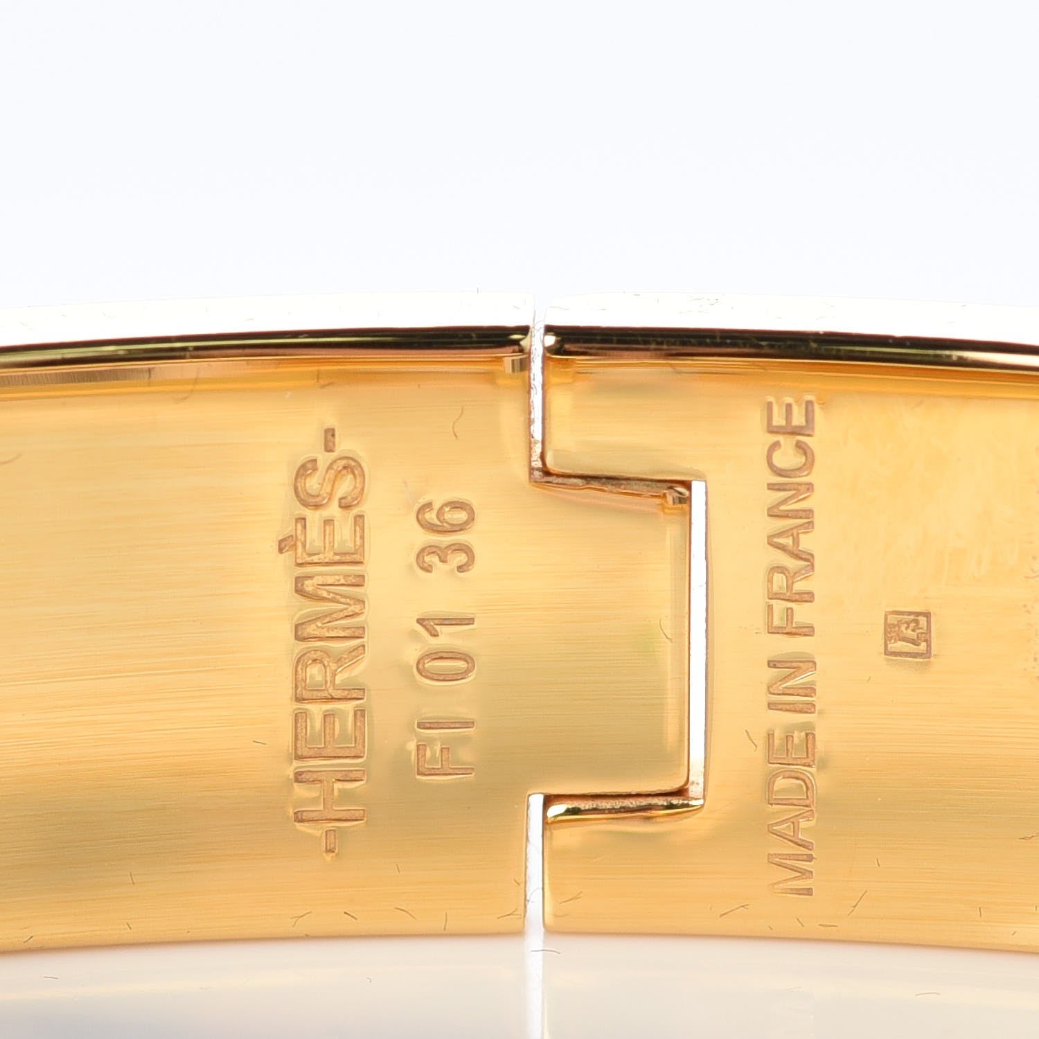 Hermes Enamel Narrow Clic Clac H Bracelet PM White 4 of 4