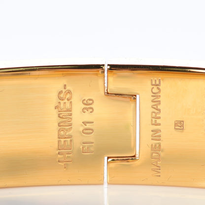 Hermes Enamel Narrow Clic Clac H Bracelet PM White 4 of 4