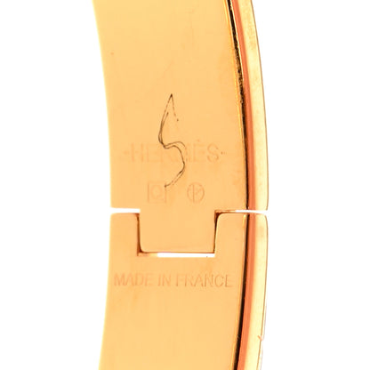 Hermes Enamel Narrow Clic Clac H Bracelet GM Jaune Madras 4 of 4