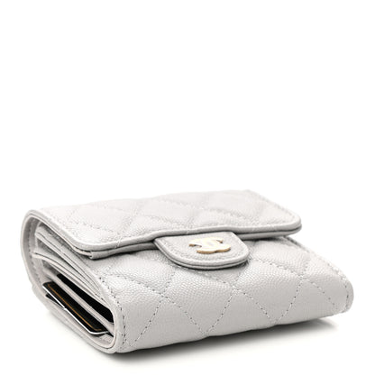 Chanel Caviar Quilted Small Flap Wallet Grey 4 of 9