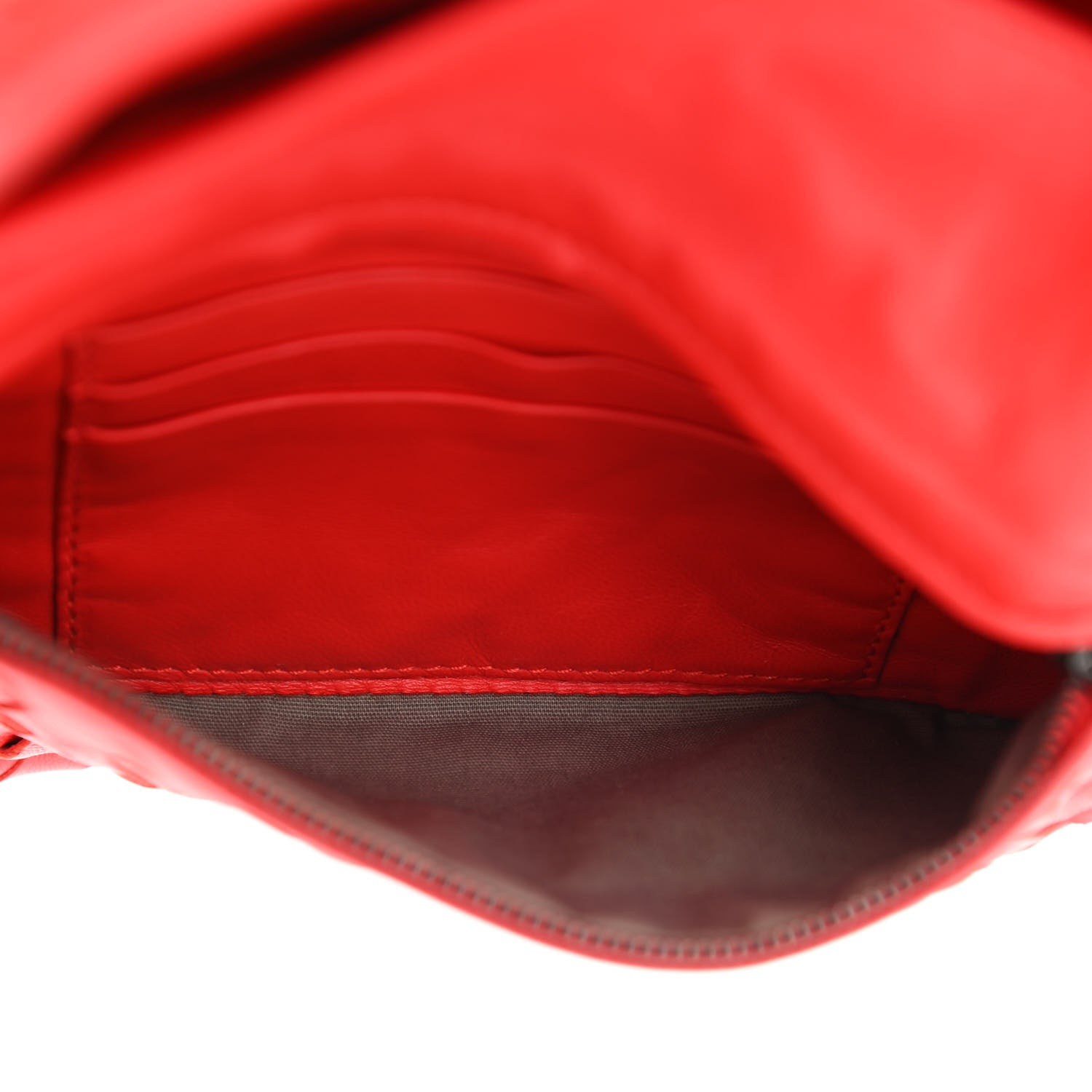 Bottega Veneta Nappa Intrecciato Small Chain Crossbody Red 5 of 10