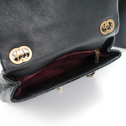 Chanel Patent Goatskin Quilted Medium CC Eyelet Flap Black 8 of 8