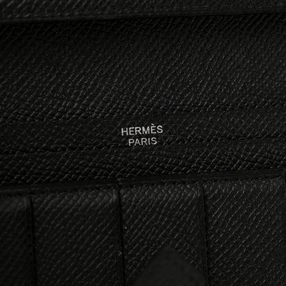 Hermes Epsom Monochrome Bearn Gusset Wallet Black 7 of 9