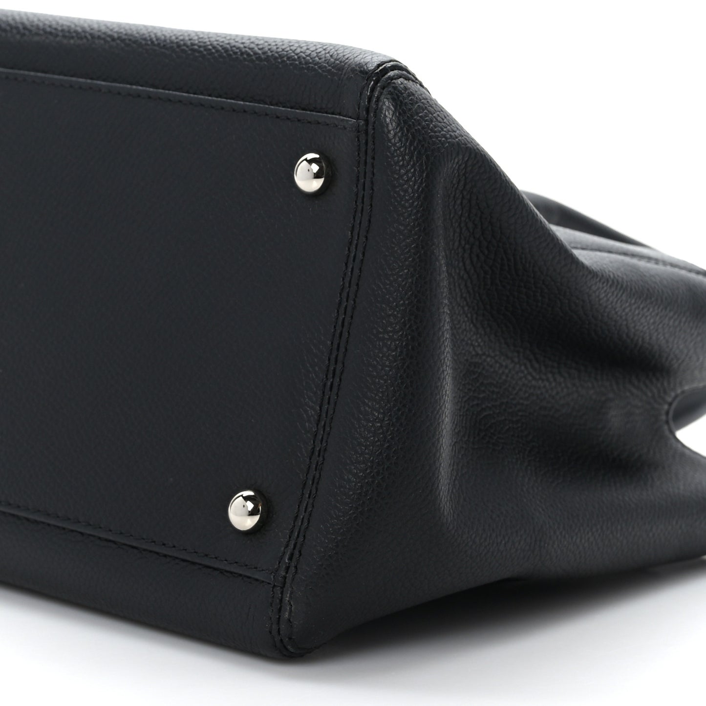 Calfskin Small Cerf Executive Shopper Tote Black