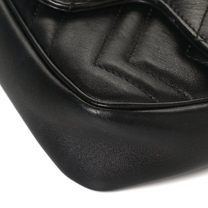 Gucci Calfskin Matelasse Super Mini GG Marmont Shoulder Bag Black 11 of 12