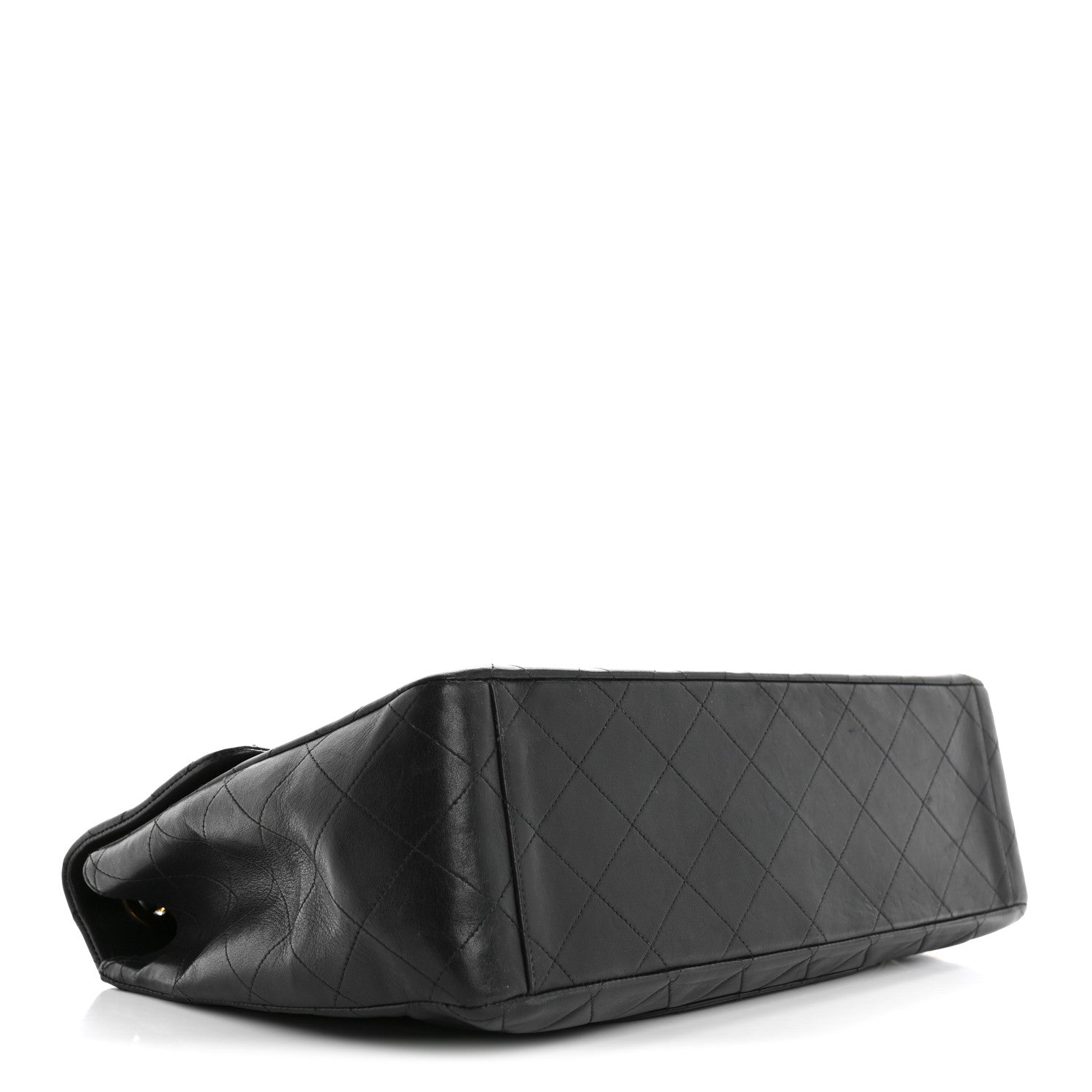 Chanel Lambskin Quilted XL Jumbo Single Flap Black 3 of 13