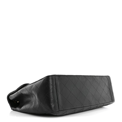 Chanel Lambskin Quilted XL Jumbo Single Flap Black 3 of 13