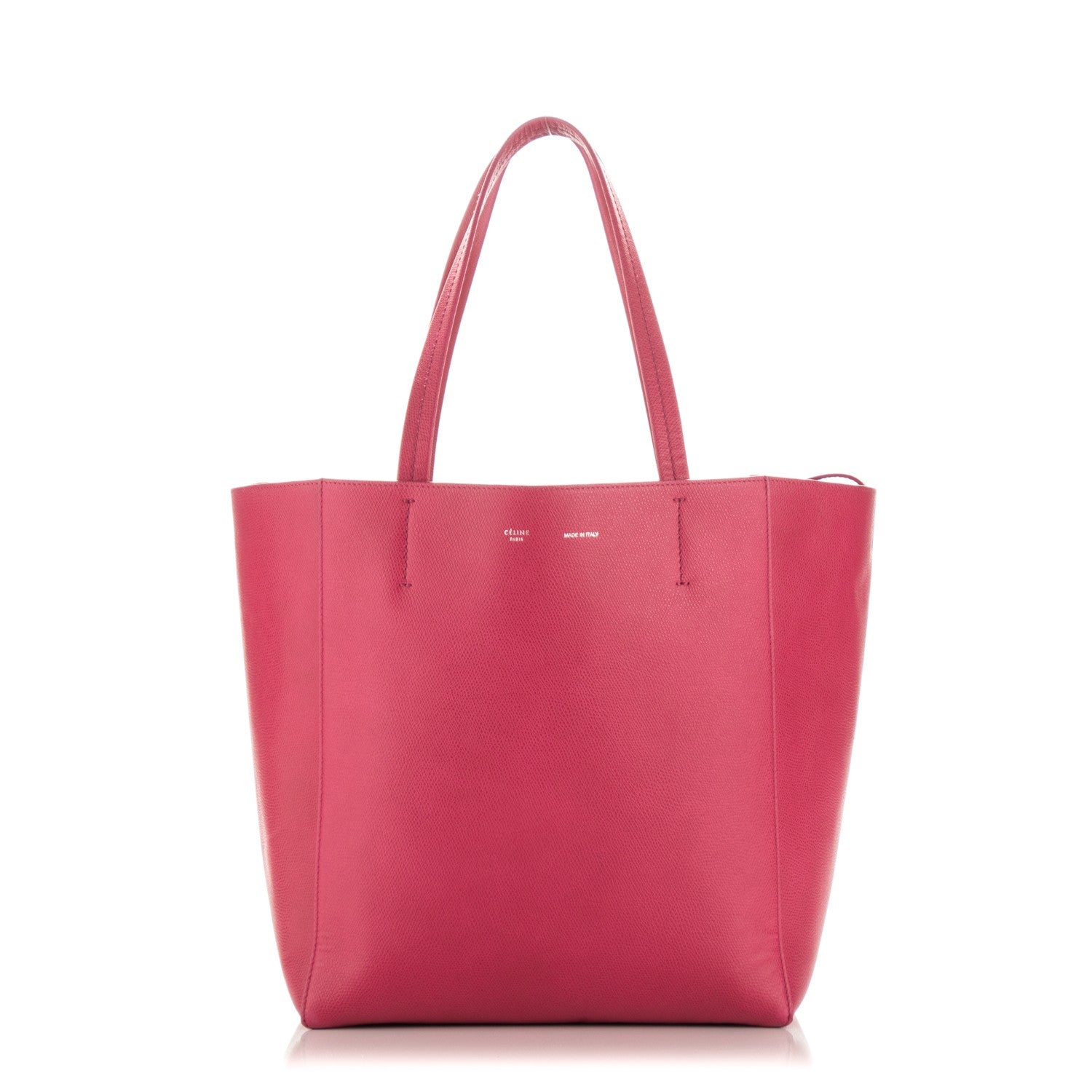 Celine Grained Calfskin Small Horizontal Cabas Phantom Fuchsia 1 of 8