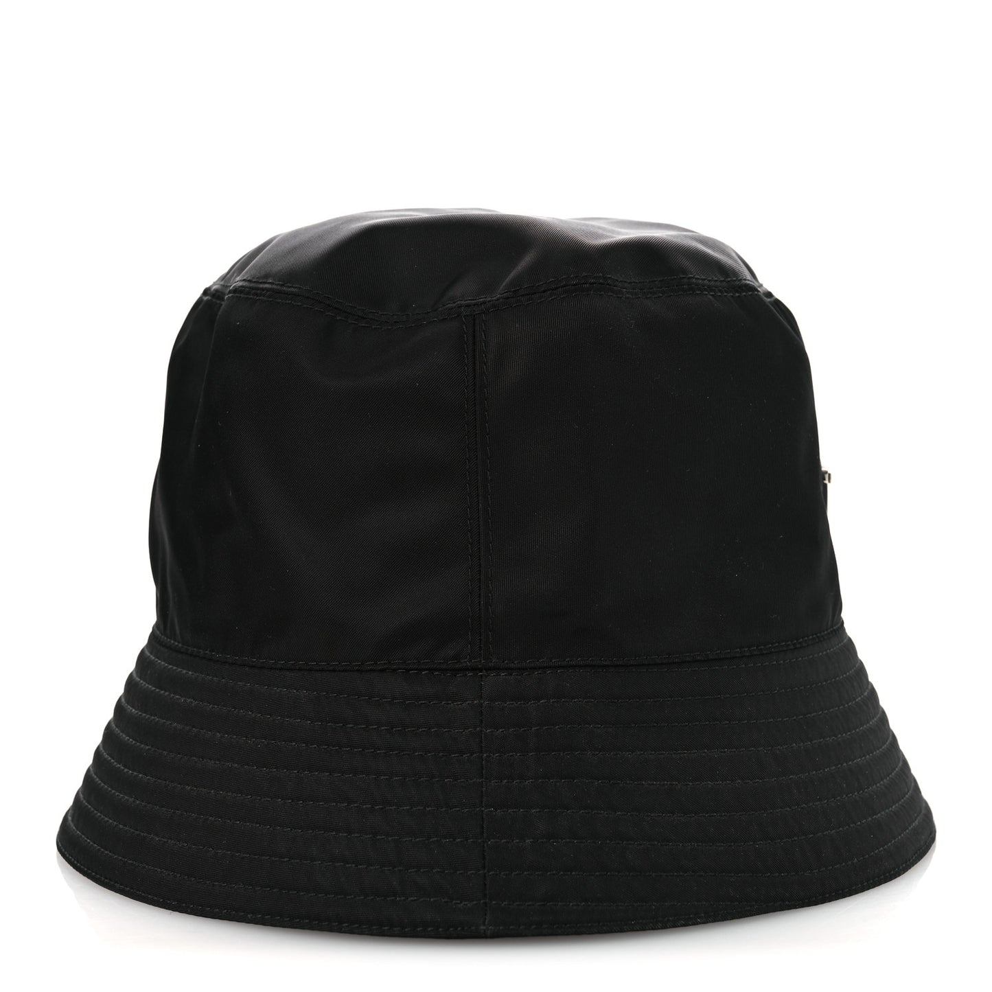 Re-Nylon Metal Triangle Logo Womens Bucket Hat M Black