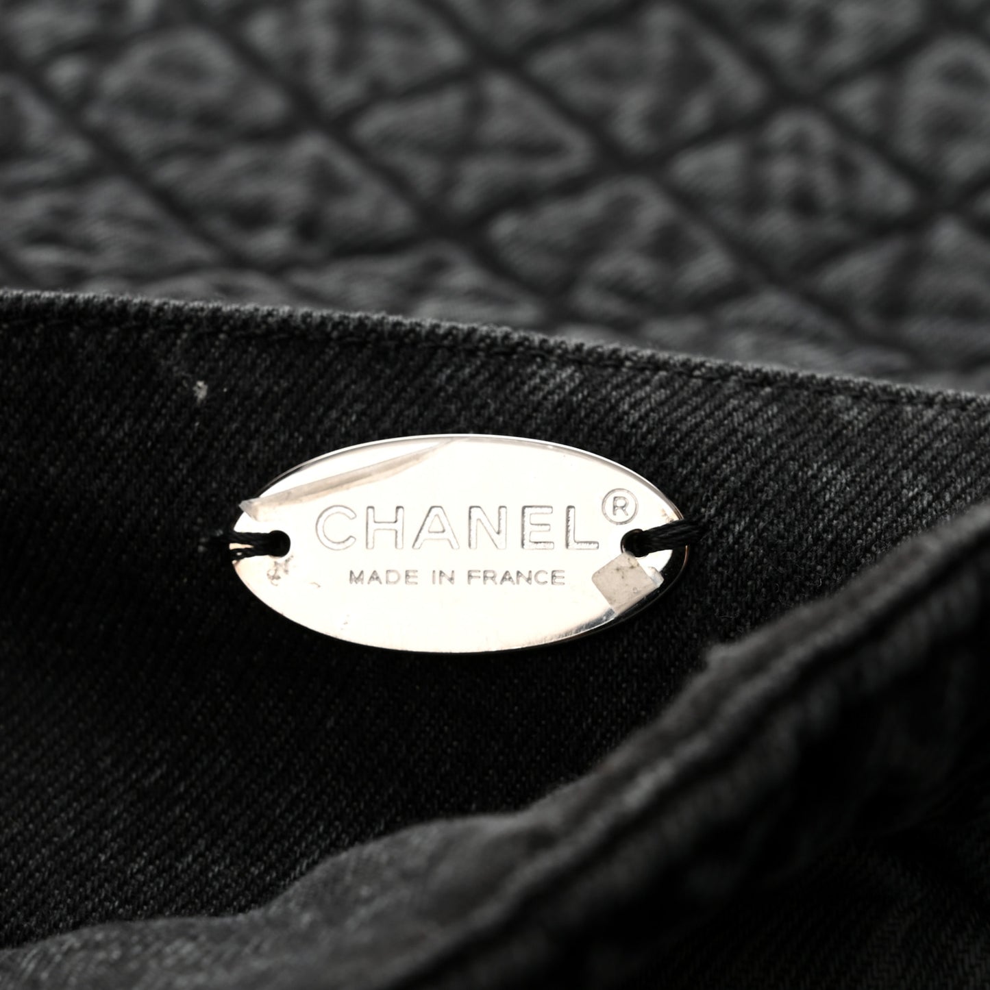 Denim Quilted Denimpression Flap Grey Black