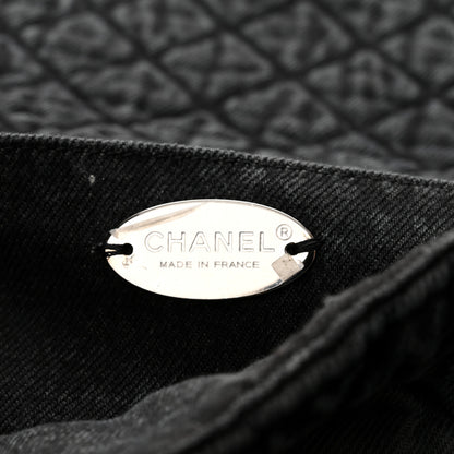 Chanel Denim Quilted Denimpression Flap Grey Black 6 of 10