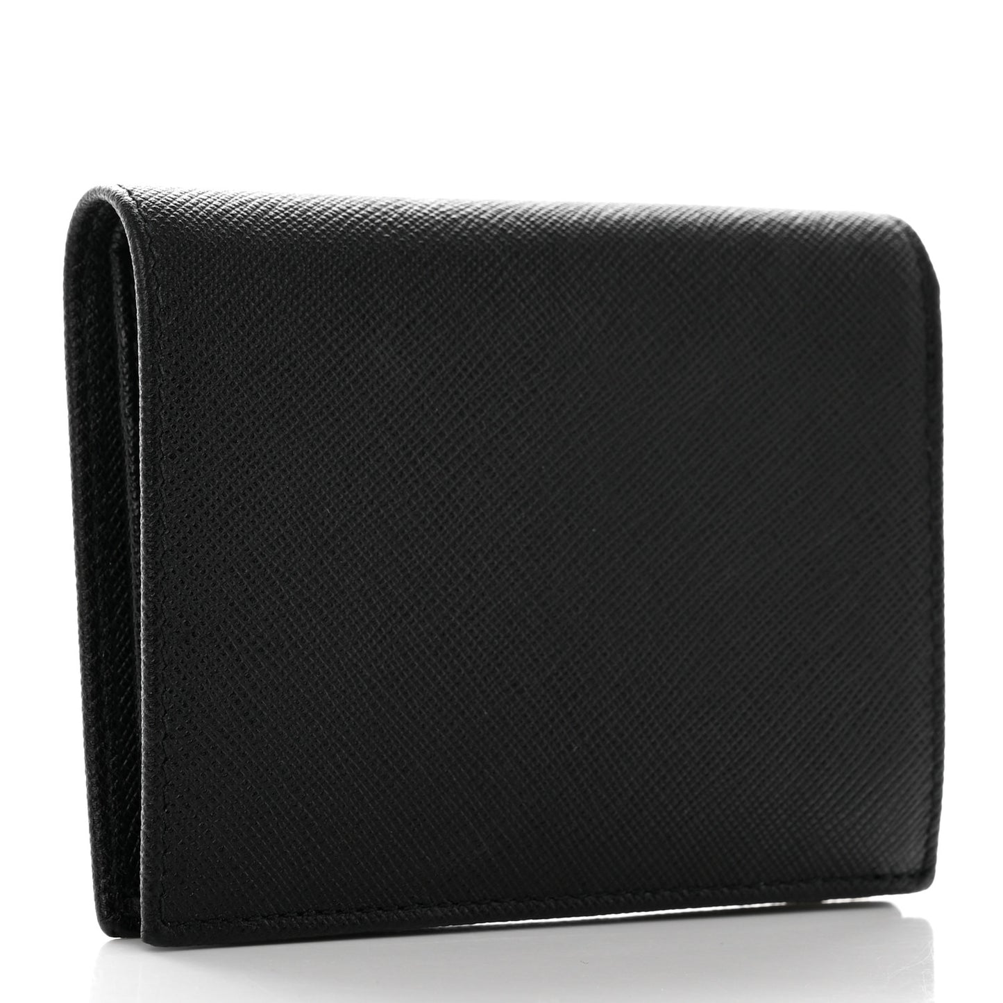 Saffiano Triangle Bi-Fold Wallet Black