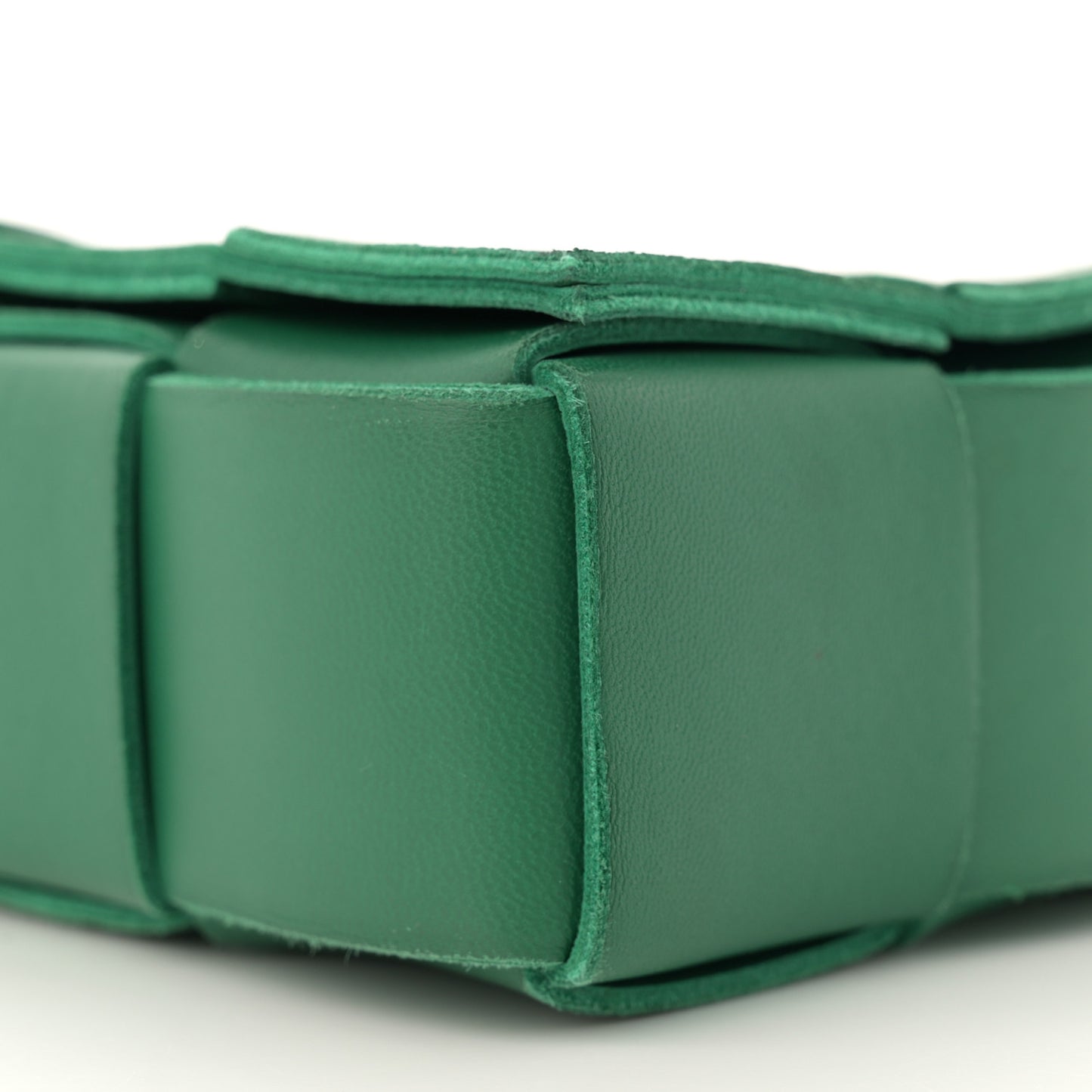 Lambskin Maxi Intrecciato Cassette Crossbody Bag Racing Green