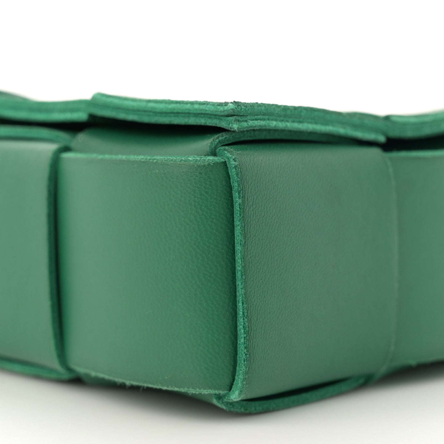 Bottega Veneta Lambskin Maxi Intrecciato Cassette Crossbody Bag Racing Green 10 of 11