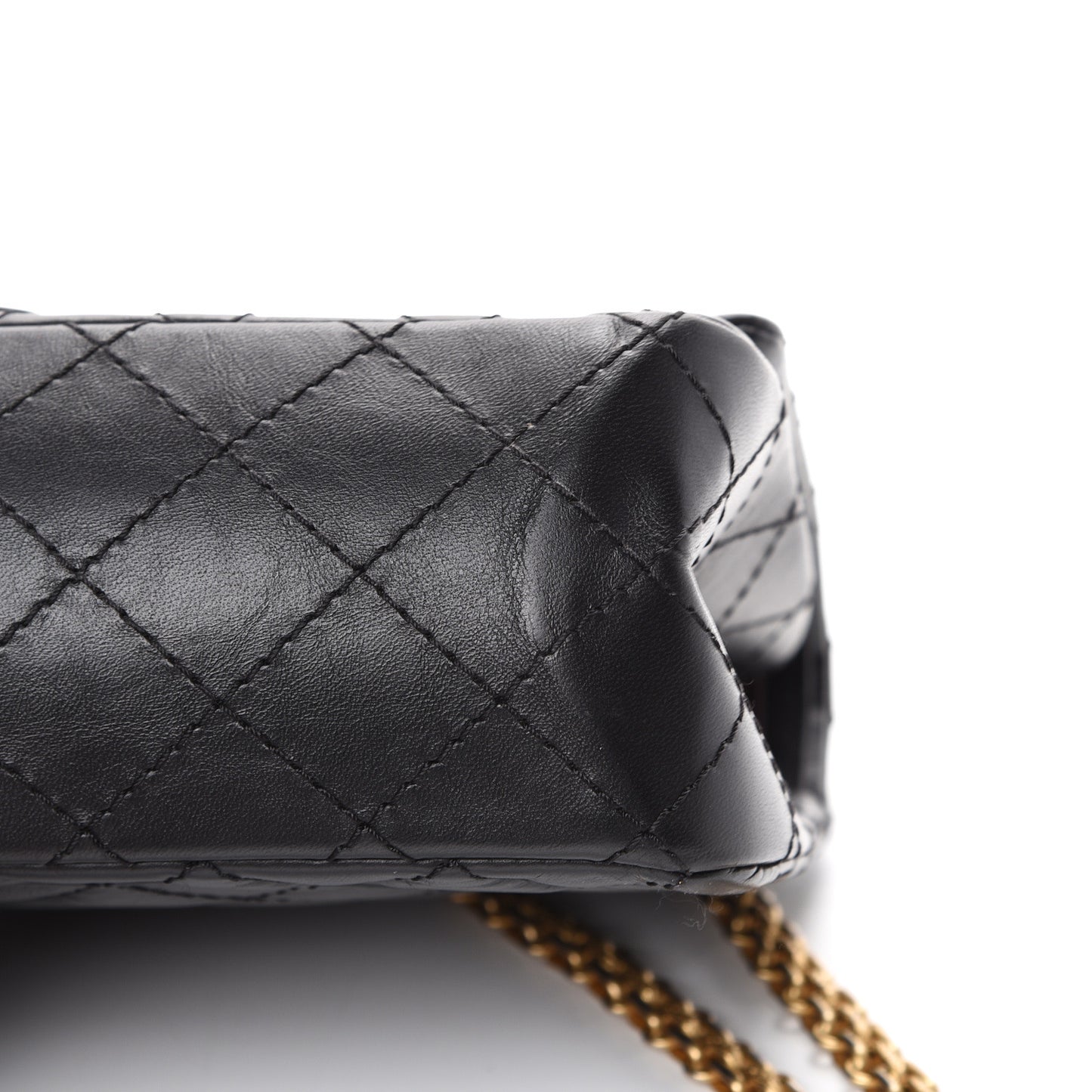 Aged Calfskin Quilted 2.55 Reissue 225 Flap Black