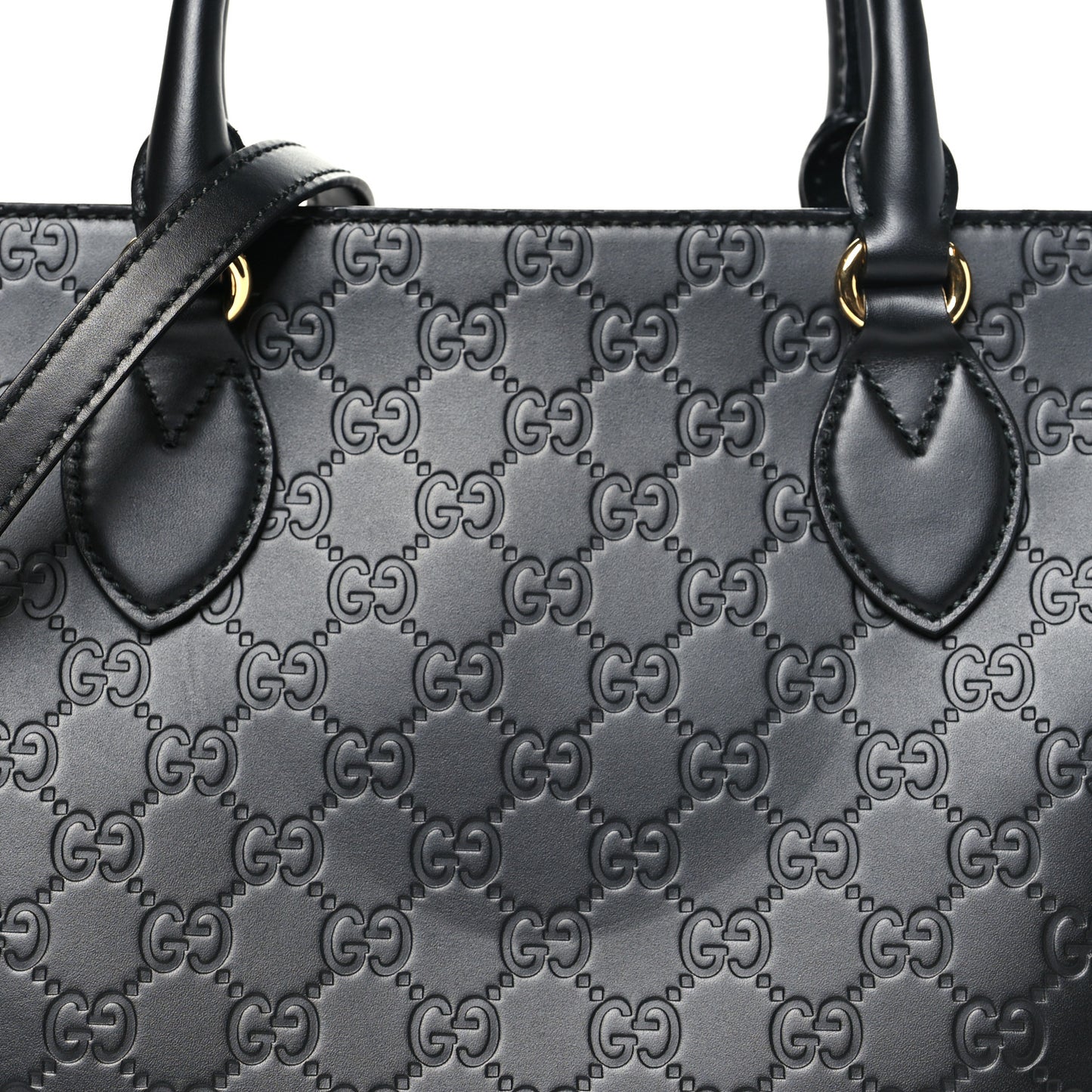 Guccissima Small Zippered Bucket Tote Black