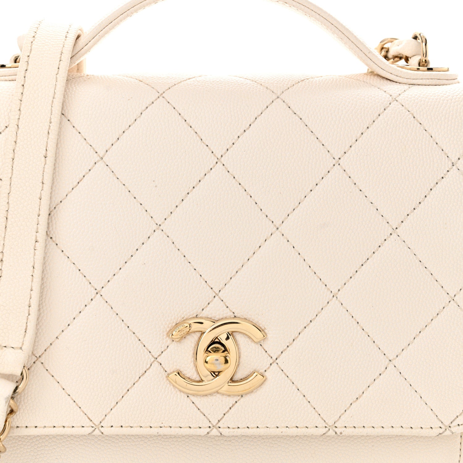 Chanel Caviar Quilted Medium Business Affinity Flap White 8 of 18