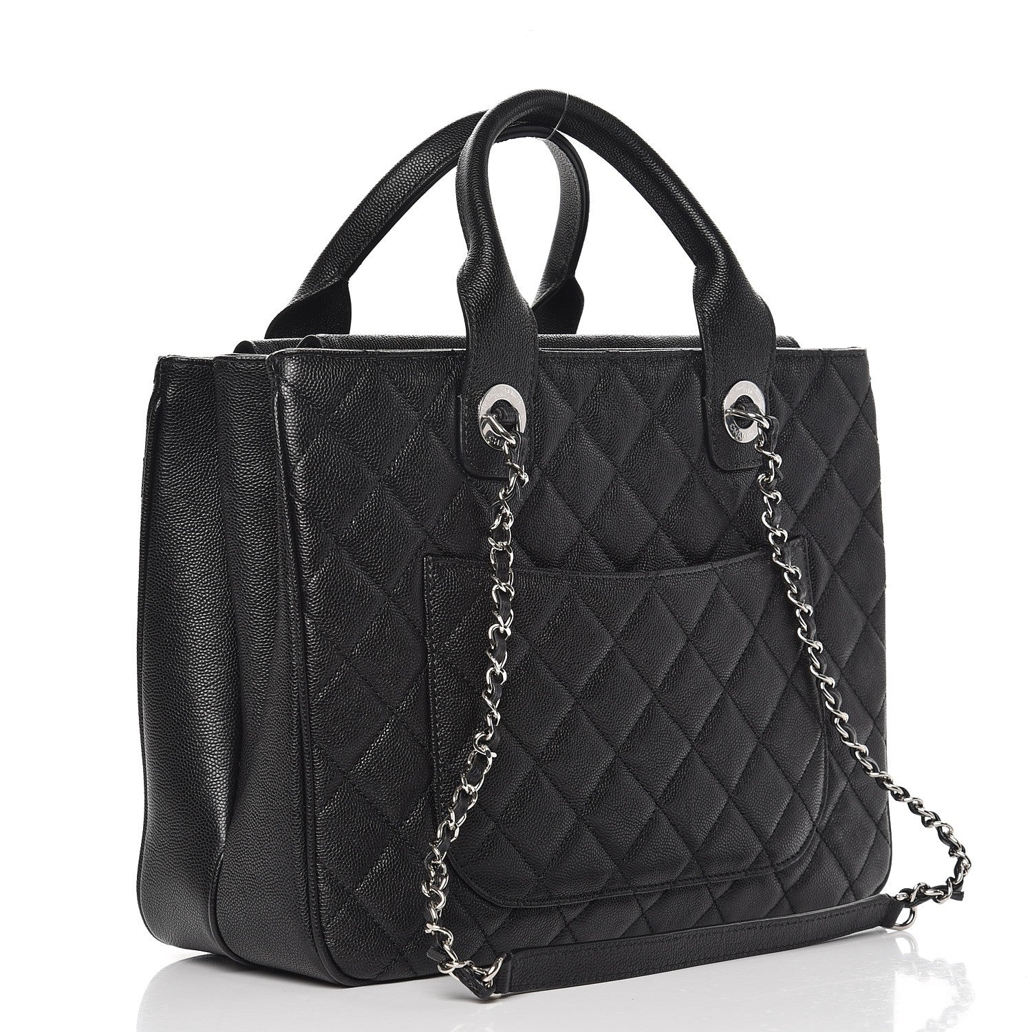 Chanel Caviar Quilted Urban Companion Top Handle Shopping Tote Black 3 of 7