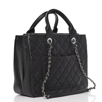 Chanel Caviar Quilted Urban Companion Top Handle Shopping Tote Black 3 of 7