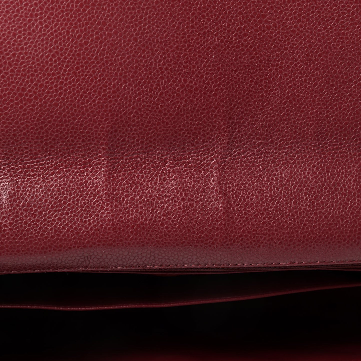 Caviar Quilted Maxi Single Flap Dark Red