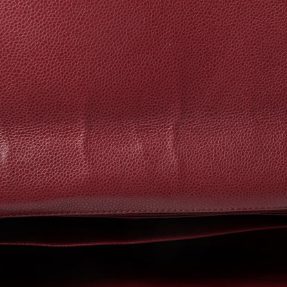 Chanel Caviar Quilted Maxi Single Flap Dark Red 5 of 6