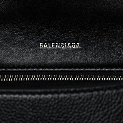Balenciaga Grained Calfskin Small Hourglass Top Handle Bag Black 5 of 9