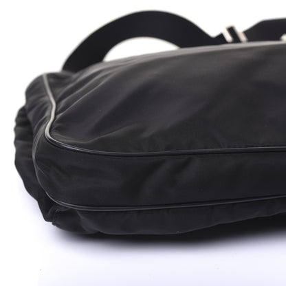 Prada Nylon Flat Messenger Bag Black 6 of 14