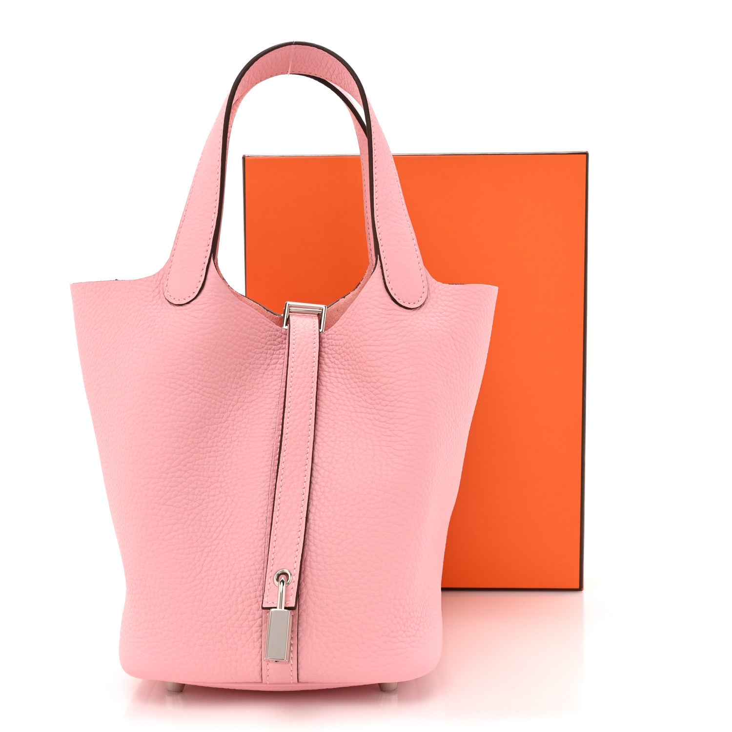 Hermes Taurillon Clemence Picotin Lock 18 PM Rose Sakura 11 of 11