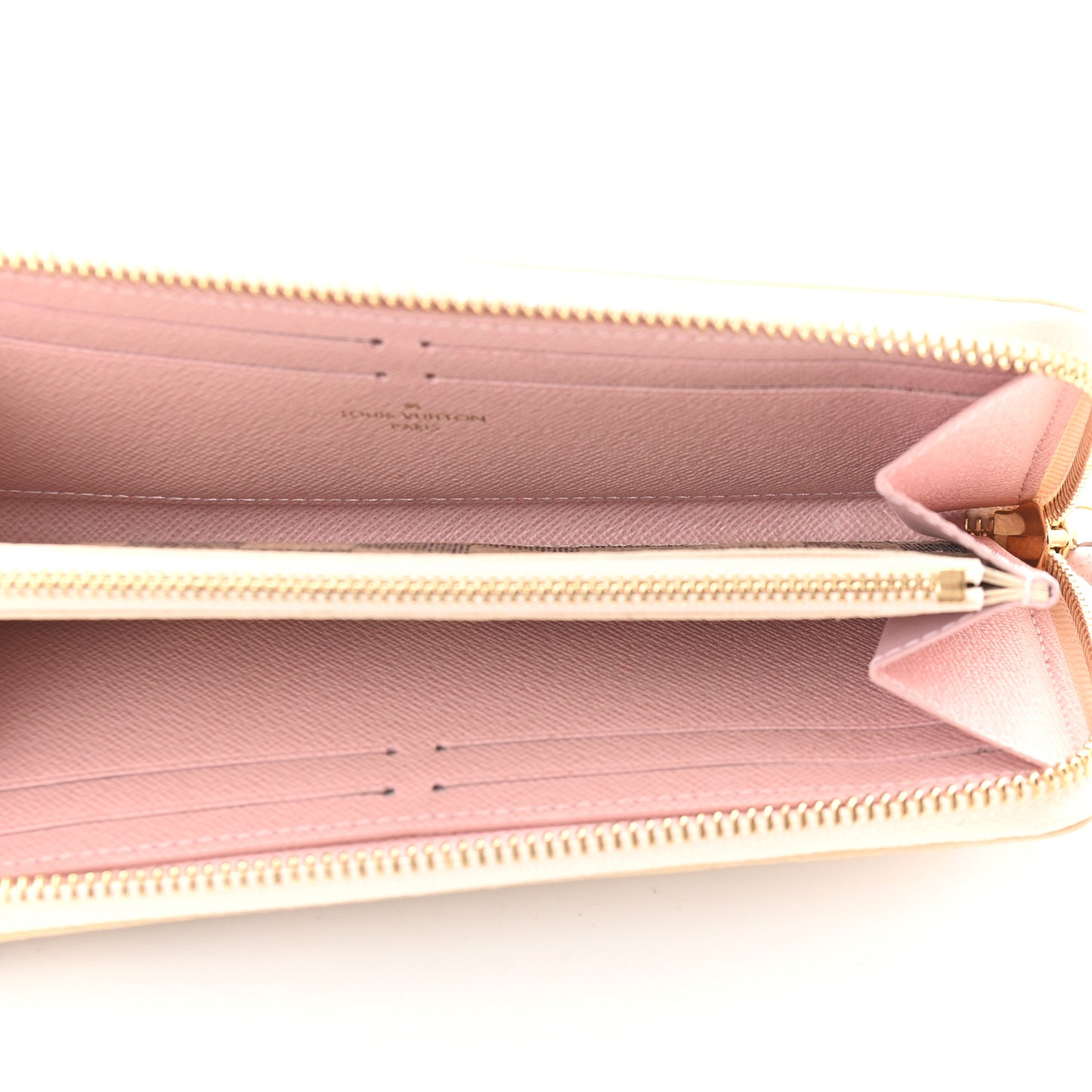 Damier Azur Clemence Wallet Rose Ballerine