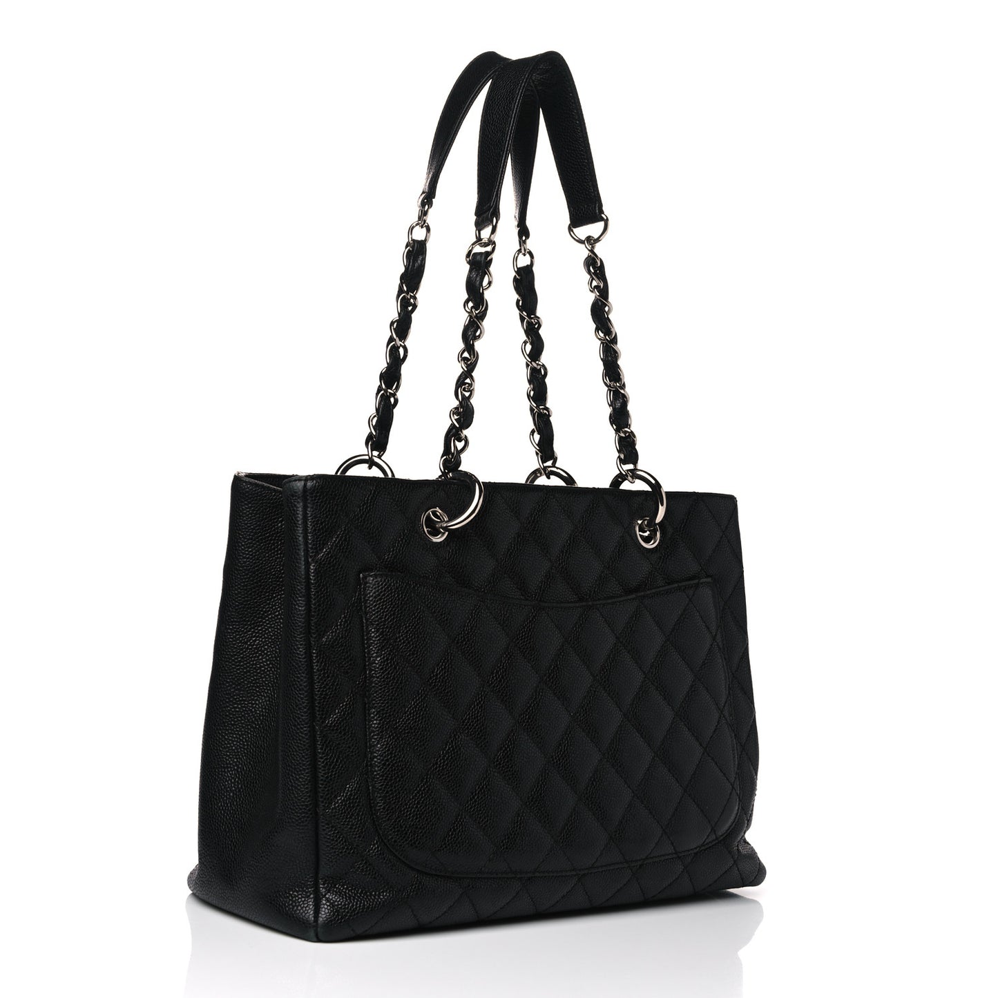 Caviar Quilted Grand Shopping Tote GST Black