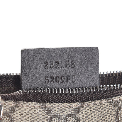 Gucci GG Supreme Monogram Selleria Key Case Beige Ebony Cocoa 9 of 11