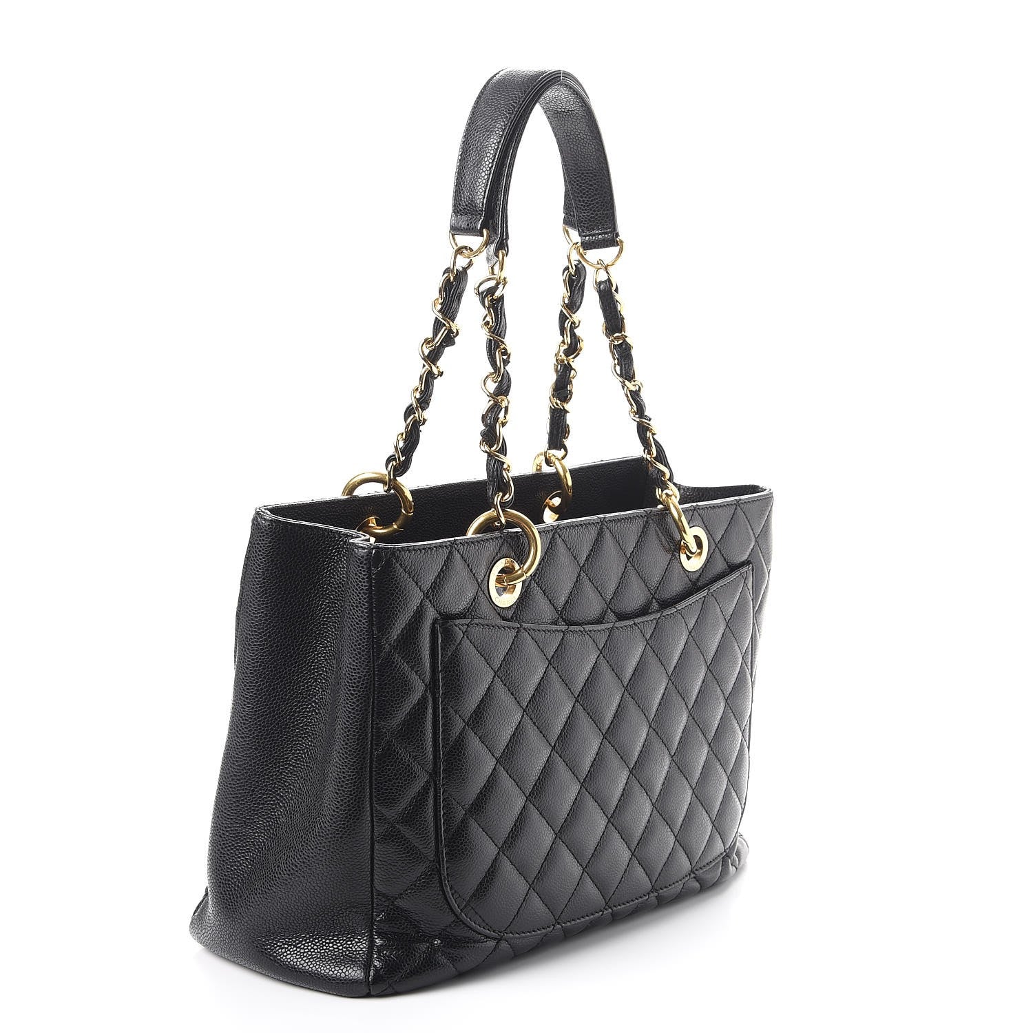 Chanel Caviar Quilted Grand Shopping Tote GST Black 3 of 9