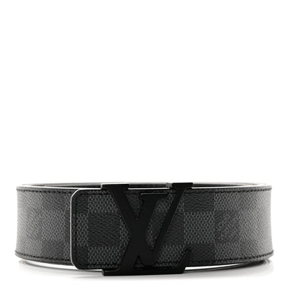 Louis Vuitton Damier Graphite 40mm LV Initiales Belt 90 36 1 of 8