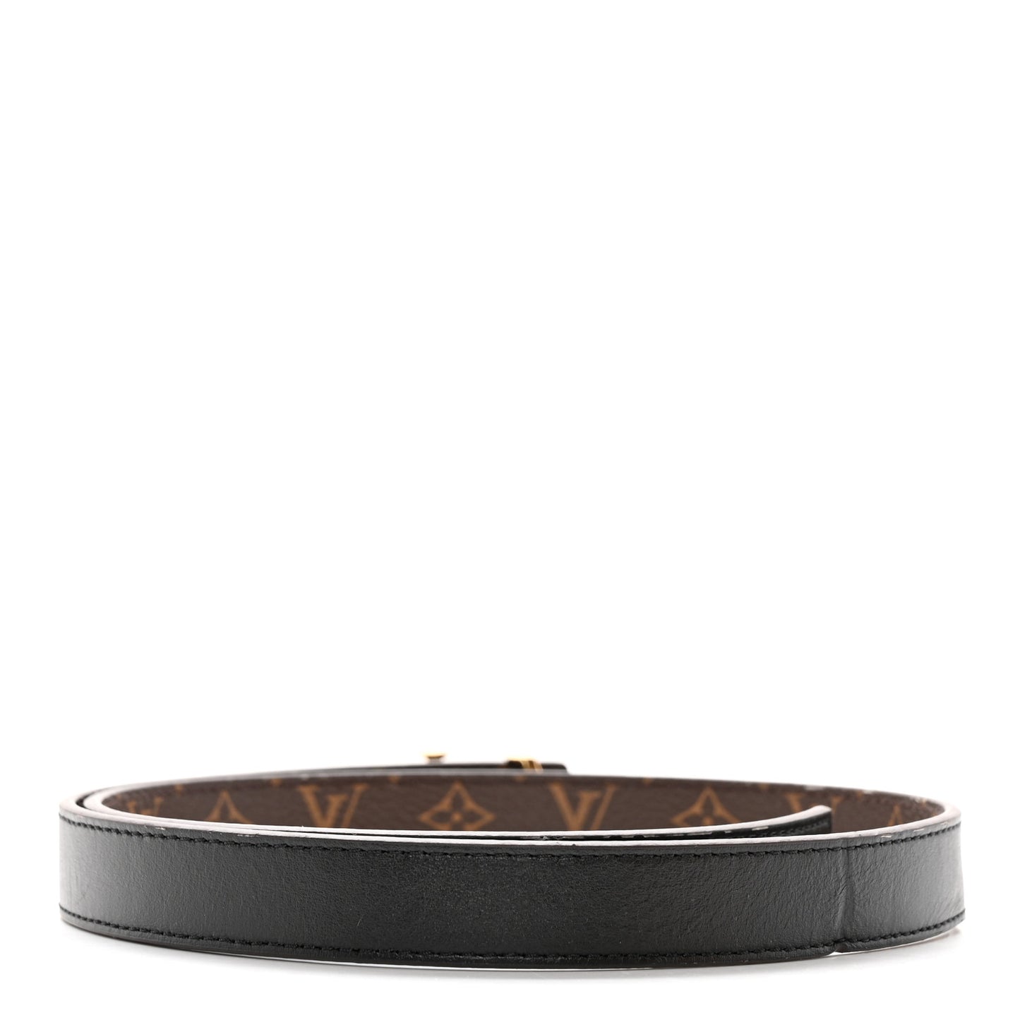 Calfskin Monogram 20mm LV Iconic Reversible Belt 65 26 Black