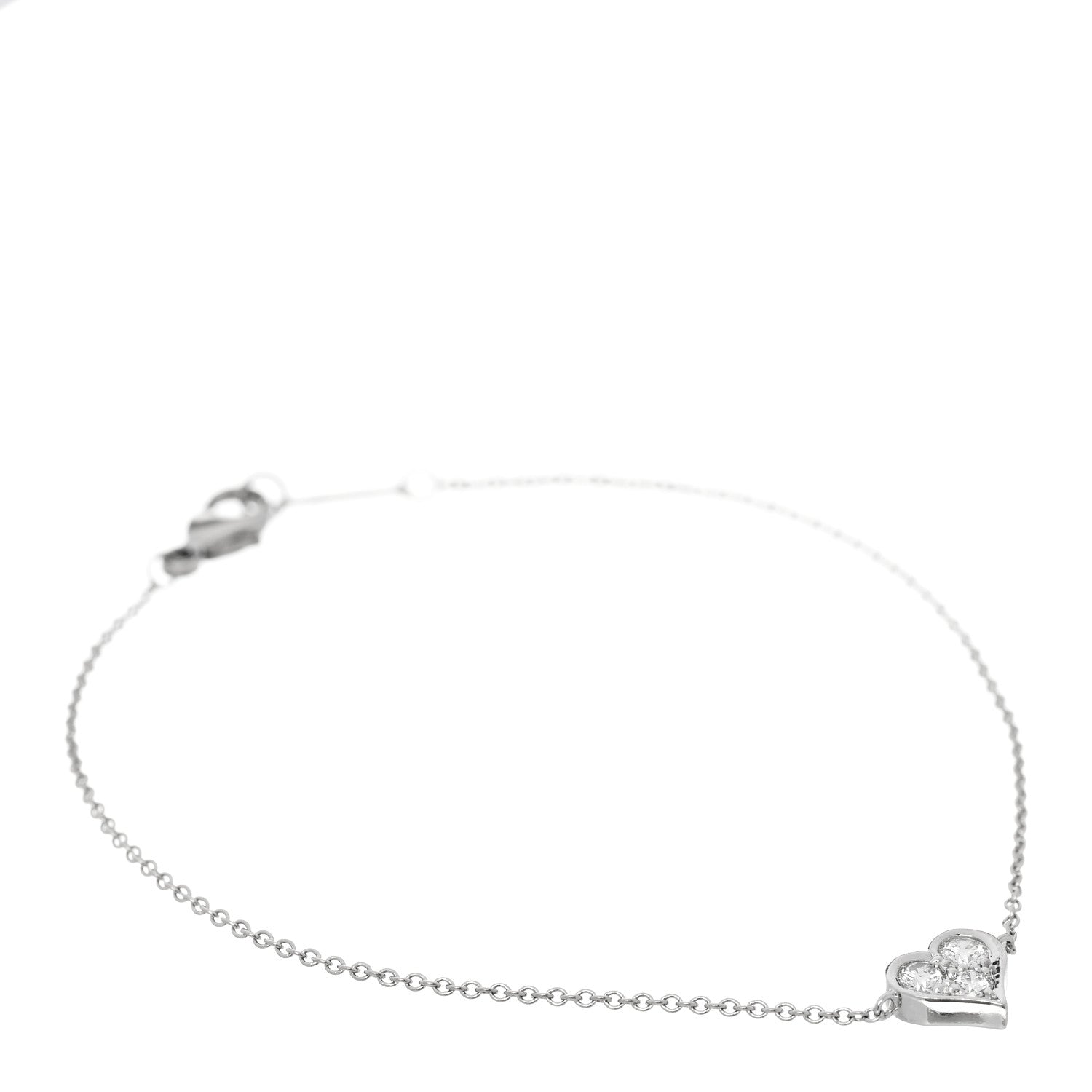 Tiffany Platinum Diamond Hearts Bracelet 1 of 4