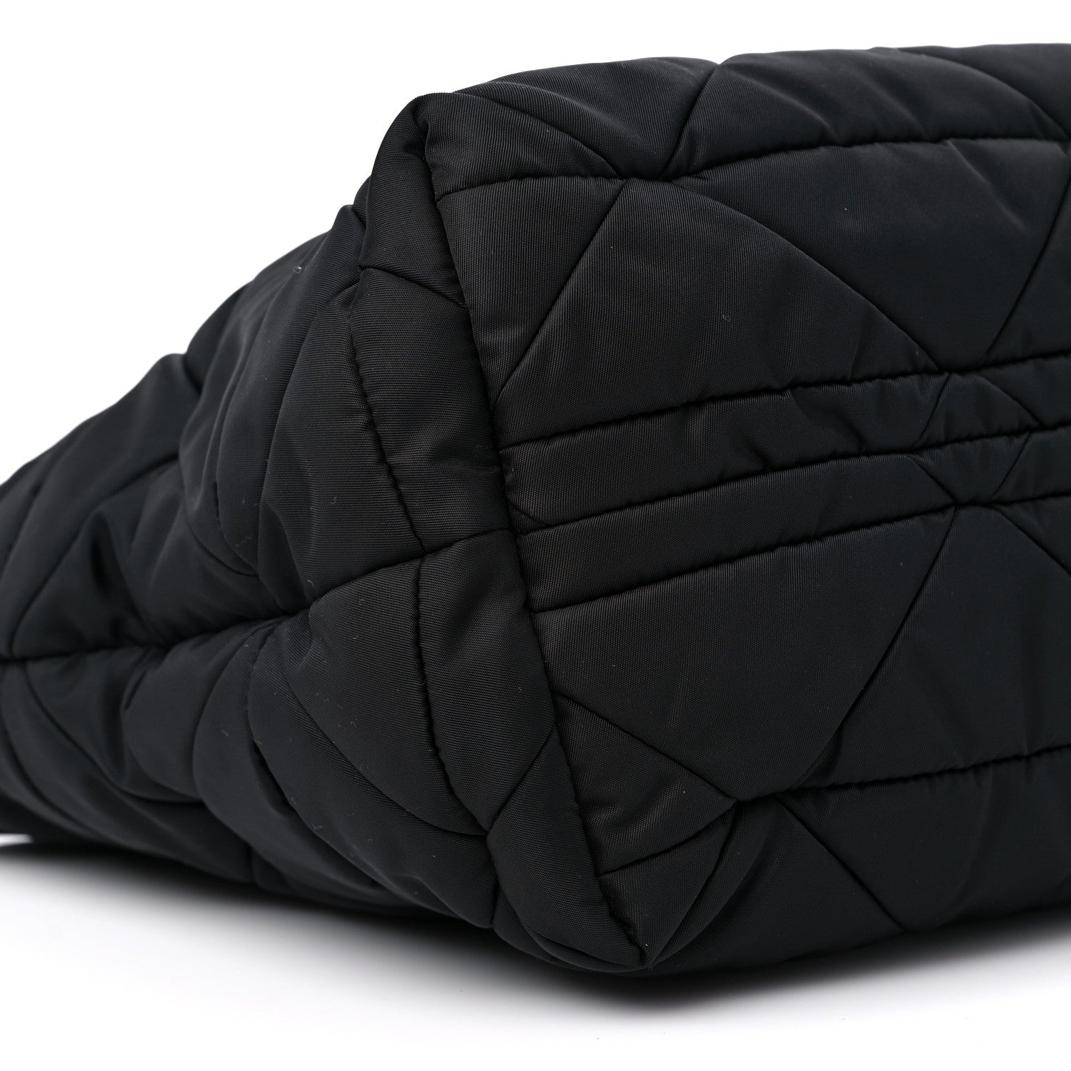 Prada Re-Nylon Nappa Triangle Quilted Padded Small Double Handled Zip Tote Black 8 of 9