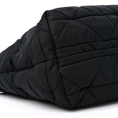 Prada Re-Nylon Nappa Triangle Quilted Padded Small Double Handled Zip Tote Black 8 of 9