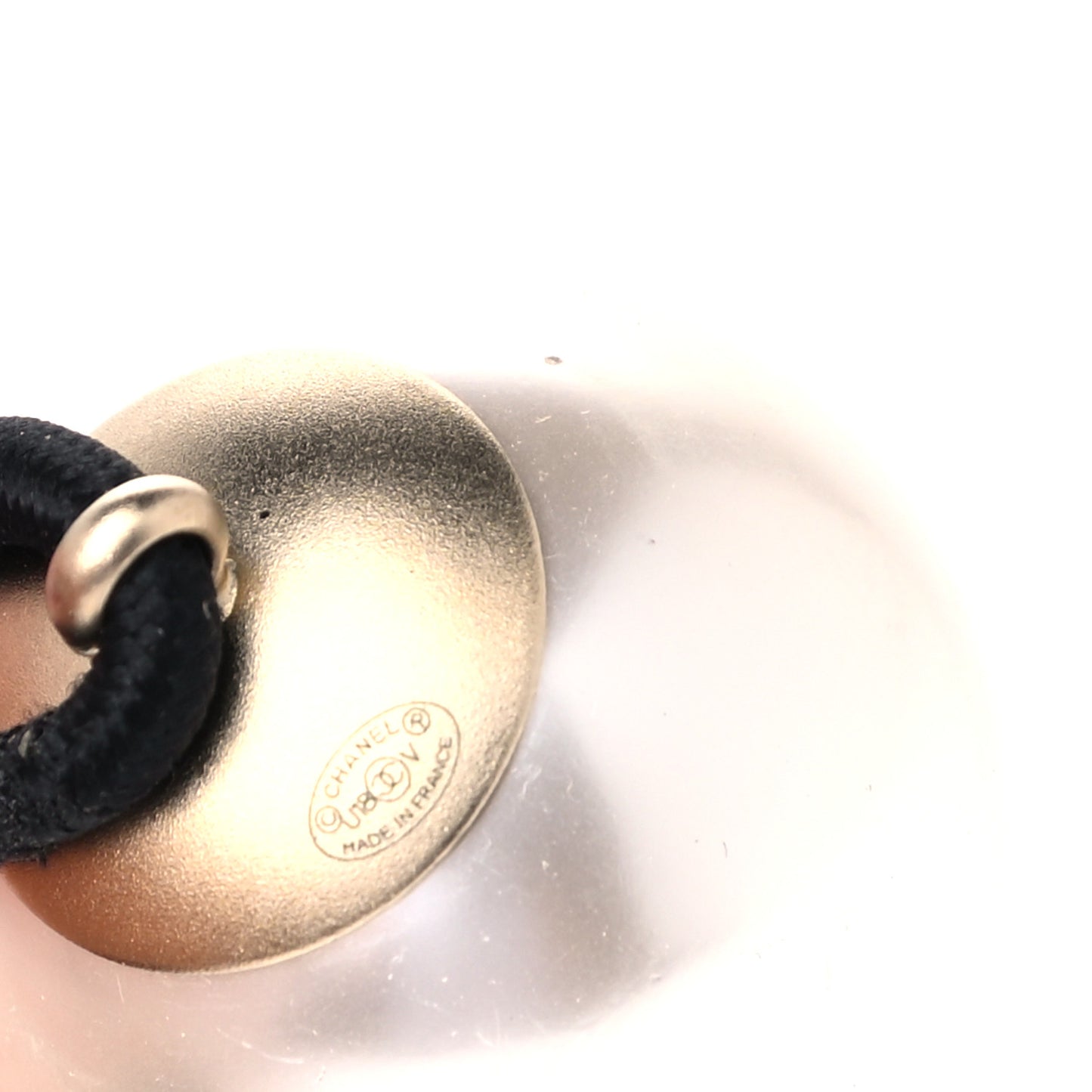 Pearl CC Hair Tie Black White