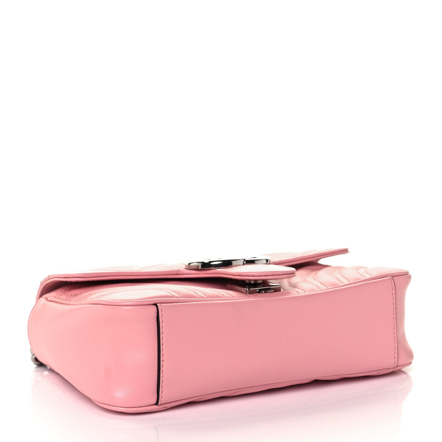 Calfskin Matelasse Mini GG Marmont Shoulder Bag Wild Rose