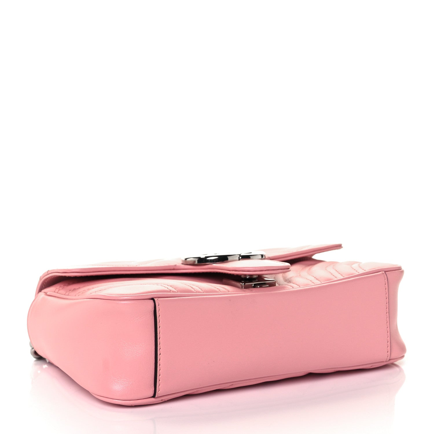 Gucci Calfskin Matelasse Mini GG Marmont Shoulder Bag Wild Rose 3 of 10