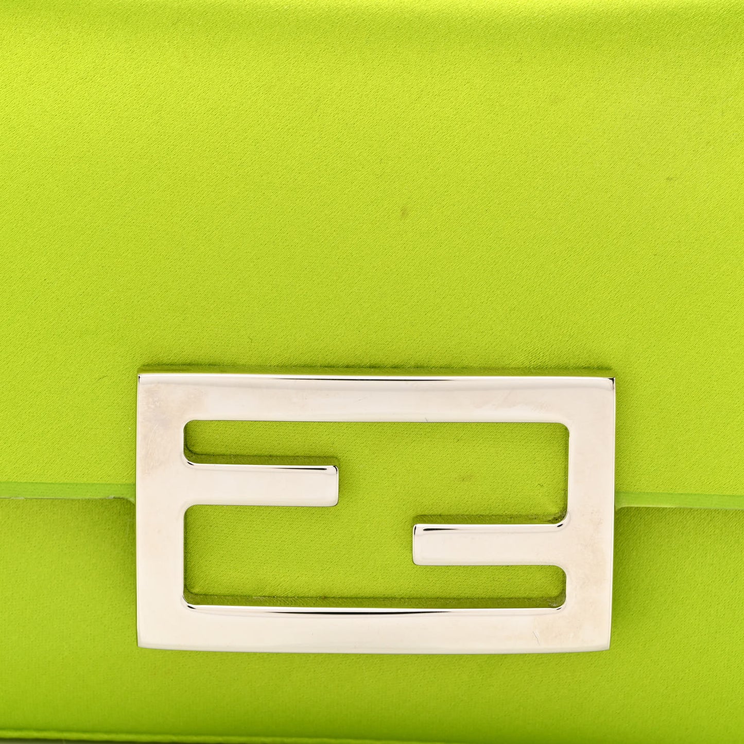 Silk Satin Phone Baguette Wasabi