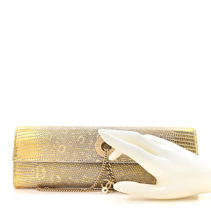 Chanel Lizard Pearl Evening Clutch Beige 2 of 14