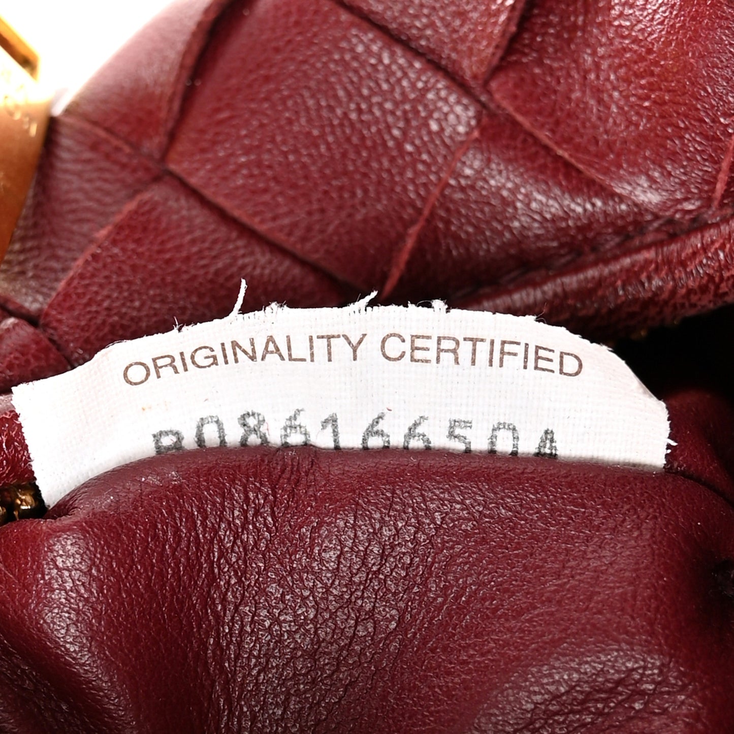 Nappa Intrecciato Mini Jodie Burgundy